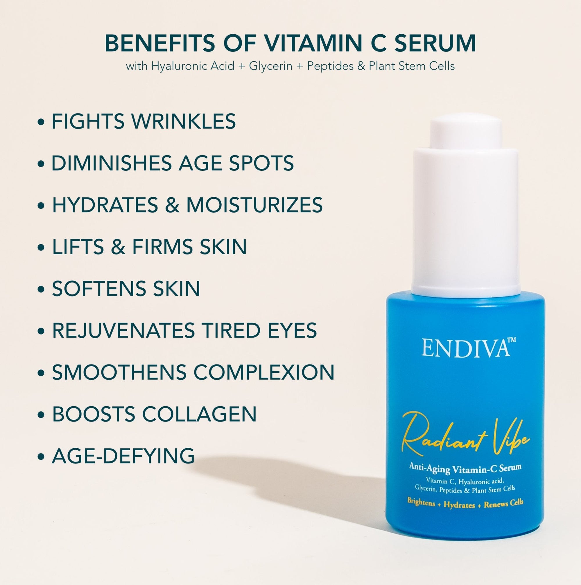 Wrinkle Correcting Nourishing Set Anti-Aging Serum &amp; Eye Cream - EndivaAnti-Aging Wrinkle Correcting Nourishing Set